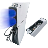 Ventilateur de refroidissement arrière haute vitesse, de bonne qualité et silencieux pour console PS5 Slim avec 2 ventilateurs de refroidissement