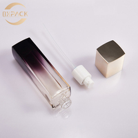 Bouteilles en verre de luxe violet et noir 40ml 100ml 120ml, emballage cosmétique unique pour lotion de soin et pot de crème pour le visage avec pompe