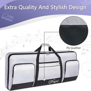 Étui pour clavier, housse de transport pour piano, sac de transport pour clavier avec 2 poches, sac pour clavier en Oxford durable 600D à l'intérieur - Product Image 2