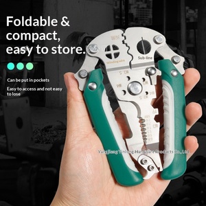 Key plate stainless steel multi-function <b>wire</b> <b>stripper</b> electrician's special tool folding shear <b>wire</b> peeling screw pressing <b>wire</b> - Product Image 2