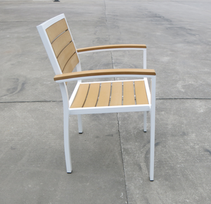 American Standard <span class=keywords><strong>Paris</strong></span> Bistro teca madera jardín Patio exterior silla apilable - Product Image 6