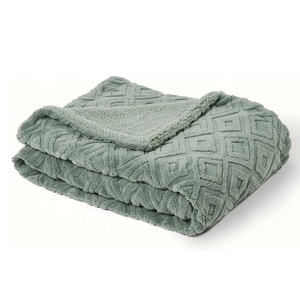 Sang Trọng Siêu Mềm Ấm Dày Đôi Lớp <span class=keywords><strong>Jacquard</strong></span> Nữ Hoàng Vua Kích Thước Chăn Cho Món Quà Cưới - Product Image 1