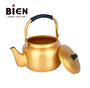 Bien fabrika sarı alüminyum çaydanlık hafifçe kaynatın su kabı kore pirinç sürahi ev gaz su ısıtıcısı sıcak sürahi altın su ısıtıcısı altın