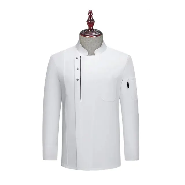 Cheap Custom New Red Long Sleeve Chef Jacket Men's Chef Coat Designs  Executive Pizza Sushi Kitchen Chef Uniform