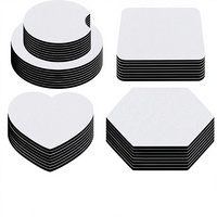 Sous-verre en caoutchouc blanc de 5 mm CALA avec logo personnalisé, écologique, pour sublimation, design rond classique, pour porte-gobelet de voiture