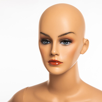 Fiberglas kafa moda güzel kadın manken ile AFELLOW gerçekçi cilt makyaj plastik vücut