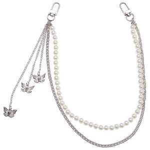 Chaîne de taille unisexe en alliage de zinc, design papillon ajouré multicouche, chaîne de corps pour soirée, style hip-hop rock - Product Image 5