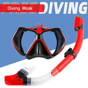 Masque de plongée en silicone pour adulte, ensemble complet avec tuba et support pour caméra, pour la plongée avec tuba - Product Image 4