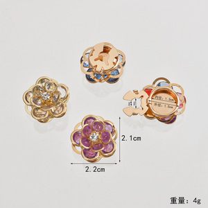 JFRB137 Couvre-boutons d'hortensia de printemps de qualité supérieure Couvre-boutons amovibles sans couture pour chemises et femmes - Product Image 2