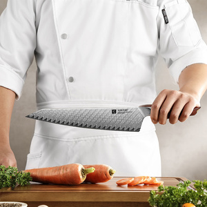 Cuchillo Bunka de 10 Pulgadas de Acero Damasco de la Marca XINZUO Starred Chef con Mango de Madera de Palisandro de Alta Calidad - Product Image 4