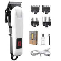 Professioneller Kabelloser Haarschneider Trimmer Barber Rasierer Elektrisch Aufladbar LCD-Display T-Klinge Wasserdichtes Set für Männer