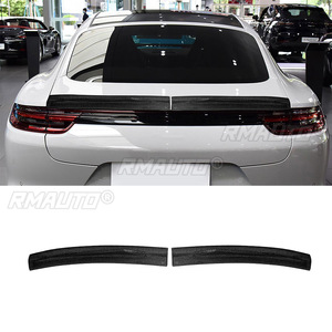 สปอยเลอร์หลังคาร์บอนไฟเบอร์แท้ 2 ชิ้น สำหรับตกแต่งฝากระโปรงท้ายรถยนต์ Porsche Panamera 971 Turbo ปี 2018 2019 2020 2021 - Product Image 1