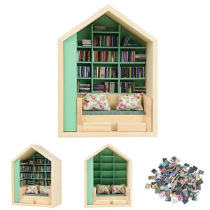 Mini Estantería con Mini <span class=keywords><strong>Libros</strong></span> para la Ansiedad, Decoración de Oficina, Libro en Miniatura para Aliviar el Estrés, Regalo para Amantes de los <span class=keywords><strong>Libros</strong></span>, Biblioteca, Familia y Amigos - Product Image 1