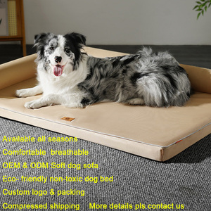 <strong>Waterproof</strong> Winter Solid Fashion Square Sofa <strong>Dog</strong> <strong>Bed</strong> Washable <strong>Cover</strong> Lining Nonskid Bottom for Large <strong>Dogs</strong> Oxford Fabric - Product Image 4