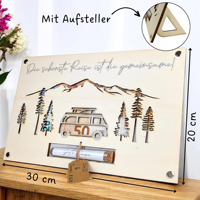Décor de mariage écologique en bois personnalisé pour couple, avec tube à éprouvette, cadeau de lune de miel unique pour les mariés