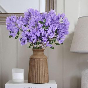 Rama de Flor de Jacaranda Artificial, Azul Púrpura, de Plástico y Tela, para Decoración de Bodas, Exteriores y Hogar - Product Image 3