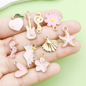 Abalorios de aleación rosa, 20 estilos mixtos, serie de flores margaritas, para accesorios de joyería DIY, colgantes de moda para mujer - Product Image 2