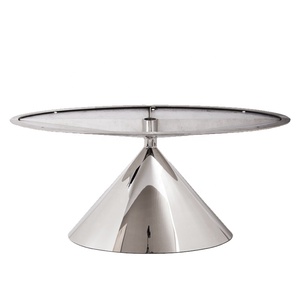 Art Deco Modern Elegant Design Eetzaal Rechthoekige Tafel Met Leistenen Stenen Blad En Vaste Tafel In Lichtgrijs - Product Image 5