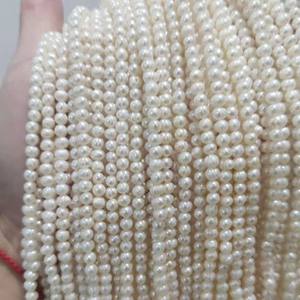 Perles d'eau douce naturelles promotionnelles de 4-5 mm, perles en vrac, fabrication artisanale, accessoires de bijoux, matériel de filage de perles - Product Image 2