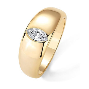 Anillo <span class=keywords><strong>de</strong></span> compromiso clásico <span class=keywords><strong>de</strong></span> cobre con circonita cúbica ovalada para mujer, regalo <span class=keywords><strong>de</strong></span> boda, anillo para el dedo índice, venta al por mayor - Product Image 1