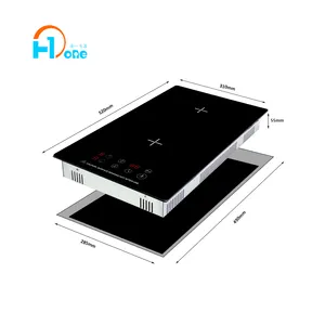 Factory Direct Sales Glass Ceramic Domino Magnetic Induction Cooker 2 Burner