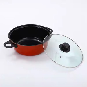 <span class=keywords><strong>Set</strong></span> di 3 <span class=keywords><strong>Pentole</strong></span> e <span class=keywords><strong>Padelle</strong></span> Rosse Antiaderenti in Ceramica con Rivestimento Durevole, Adatte al Forno, per Micro-Pressione - Product Image 4