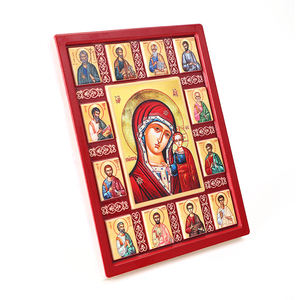 正教会の聖母像 3D レジンアート装飾 精巧な工芸品 複数の聖人が聖なる厳粛な宗教的な記念日に囲む - Product Image 2