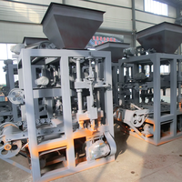 Machine à fabriquer des blocs semi-automatique électrique QT4-24, machine à fabriquer des briques creuses en béton et en ciment