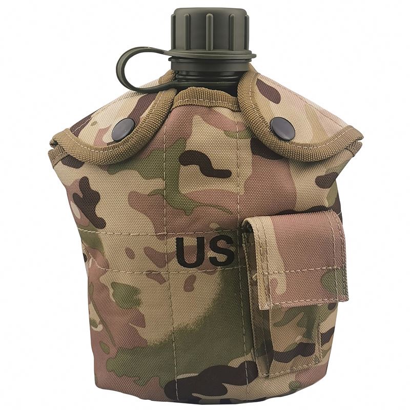 Free sample Hiking Backpacking Picnic Canteen Set with Cup and Cover Outdoor Camping Cookware Mess Kit