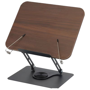 Multifunctional Wooden Reading <b>Stand</b> Adjustable Laptop <b>Tablet</b> Holder 360 Swivel Base Foldable Book <b>Stand</b> Factory Supply - Product Image 1