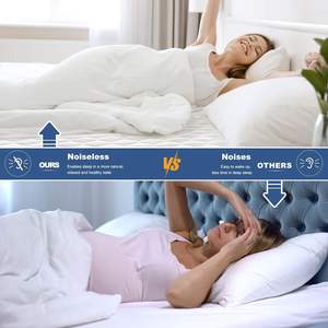 Coprimaterasso Trapuntato Impermeabile - Cotone Cavo Silenzioso, Tasca Profonda, 100% Impermeabile e Antipolvere, Bianco - Product Image 3