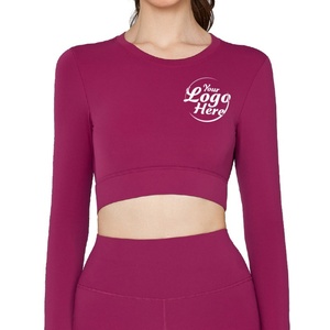 Hauts de yoga pour femmes grandes tailles, style avancé, légers, coupe ajustée, manches longues, respirants, séchage rapide, imprimés, pour l'été et le fitness - Product Image 1
