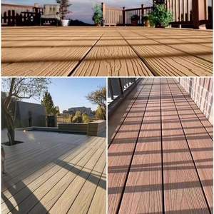 Azulejos de cubierta compuestos de Wpc de Color madera de teca en relieve 3D de 140x25mm, <span class=keywords><strong>suelo</strong></span> de Wpc de madera utilizado para piscina al aire libre <span class=keywords><strong>sobre</strong></span> <span class=keywords><strong>el</strong></span> <span class=keywords><strong>suelo</strong></span> - Product Image 6