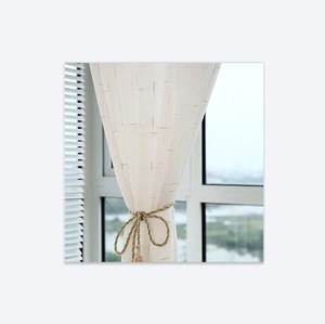 Venta directa de fábrica Tela de cortina de gasa de estilo liso con patrón teñido de hilo para revestimientos de ventanas y <span class=keywords><strong>persianas</strong></span> de sala de estar - Product Image 1