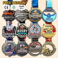 Medalla Deportiva Personalizada de Metal para Maratón, Aleación de Zinc 3D, 5K, 10K, Medio Maratón, Carrera Urbana, Premio de Esmalte Suave para Finalistas