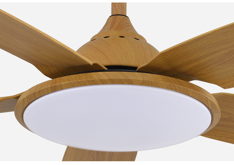 Breezelux modern PC blade indoor decorative ceiling fan led ceiling lights with fan industrial 52 inch led ceiling fan