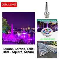 grande échelle lac flottant fontaine musicale violet LED haut Jet circulaire projet décoratif danse spectacle d'eau intelligent