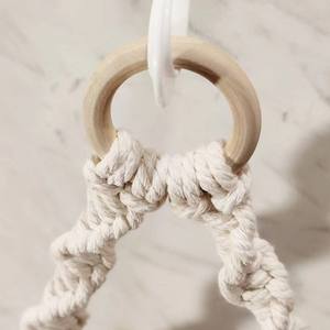 <span class=keywords><strong>Tapisserie</strong></span> bohème tissée à la main avec blocs de couleurs |   Décoration murale en corde de coton transfrontalière pour salon et chambre à coucher - Product Image 4