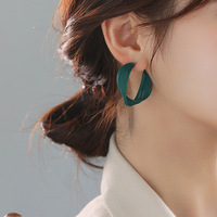 Boucles d'oreilles pendantes en alliage aiguille d'argent vertes avec perles d'imitation, tendance, pour soirée, mode féminine, luxe, polyvalentes, vente en gros d'usine