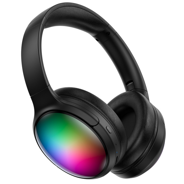 Wired Over Ear Headphones with Stereo Surround Sound, Noise-Cancelling Microphone, LED Lights for Kids Adults