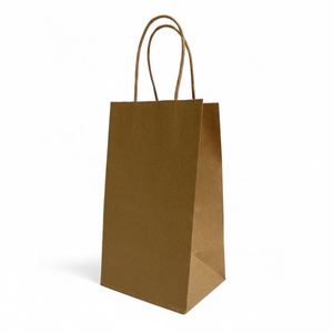 LH Low MOQ Custom Logo Factory Promotion Wholesale Eco-Friendly Biodegradable Recyclable Luxury Kraft Shopping Paper <b>Bags</b> Cotton - Product Image 4