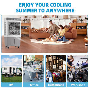 AC/DC panneau solaire dc refroidisseur d'air rechargeable <span class=keywords><strong>climatiseur</strong></span> 4500cmh humidificateur évaporatif désert marais refroidisseur ventilateurs - Product Image 6