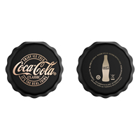 Casque d'écoute sans fil Coca-Cola T13 Creative Bottle Cap Semi-In-Ear Noir Bluetooth 5.4 en ABS avec réduction de bruit ENC