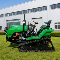 Tracteur chenillé miniature chinois 50 CV pour l'agriculture, avec motoculteur rotatif télécommandé pour la ferme