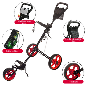 Golf <b>Cart</b>, <b>Foldable</b> Bag <b>Cart</b> With Aluminum Frame, Course Accessories A001 3 Wheels Portable Golf <b>Cart</b> A001 - Product Image 5