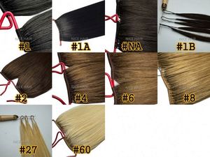 Extensions de cheveux vierges originaux à deux pointes pour tresses, avec nœuds en fil de coton fin et pointe en <span class=keywords><strong>U</strong></span>, provenant d'un seul donneur - Product Image 6