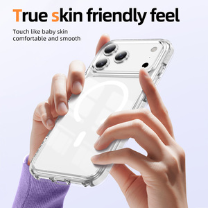 Funda Deportiva para Teléfono Azlefo, Nuevo Diseño para 17 Pro Max, Magnética, Antigolpes, Antiamarillamiento, Transparente, Acrílico+TPU - Product Image 3