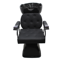 Chaise de salon avec bac pour le lavage des cheveux, chaise de lavage pour spa capillaire, chaise de salon pour le lavage des cheveux