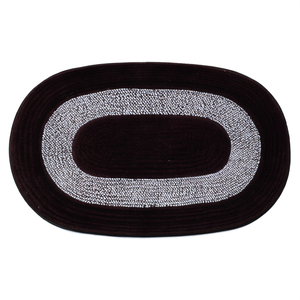 Alfombra de Piso Antideslizante de Poliéster Suave y Duradero, Diseño Ovalado de Diamantes, 14x23 Pulgadas, Color Sólido, para Hogar, Hotel, Baño, Auto, Navidad - Product Image 1