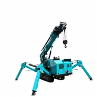 Grue araignée télescopique hybride essence-électrique de 3 tonnes à chenilles pour chantiers de construction